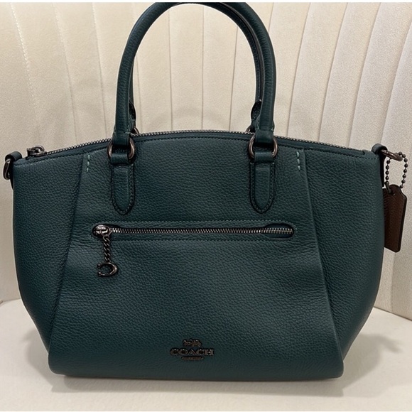 NWOT Coach Elise Crossbody Satchel in Forest Green/Teal💚💙 - Picture 2 of 10